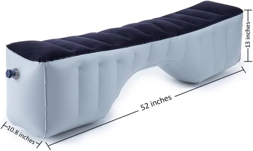 Miniatura 4 de FMS - Colchón hinchable de viaje para auto, para asiento trasero, cojín para cama de aire, sofá de aire, Azul
