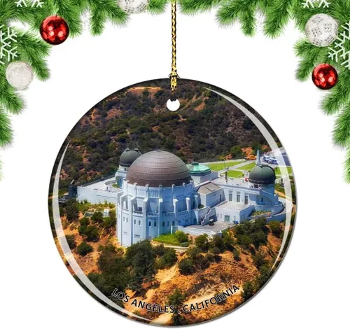 Miniatura 12 de California Los Ángeles Battleship Museum USA Christmas Tree Adorno Decoración Colgante Colgante Decoración City Travel Souvenir Collection Porcelana