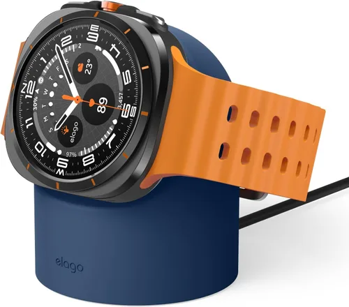 elago GW2 Soporte de Carga Compatible con Samsung Galaxy Watch 8/8 Classic, 7/Ultra, 6/6 Classic, 5/5 Pro (40, 43, 44, 45, 47mm) [Cable de Carga No