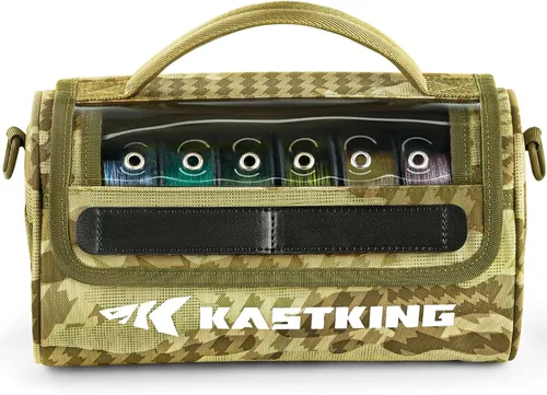 Miniatura 11 de KastKing BaitSpace Bolsa de gestión de línea, bolsa de almacenamiento de línea de pesca con nailon resistente al agua, ventana transparente, divisor