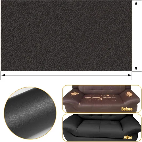 Miniatura 4 de DXBULL Parche de reparación de cuero grande de 17.3 x 78.7 pulgadas, cinta de reparación autoadhesiva para muebles, sofás, asientos de automóvil