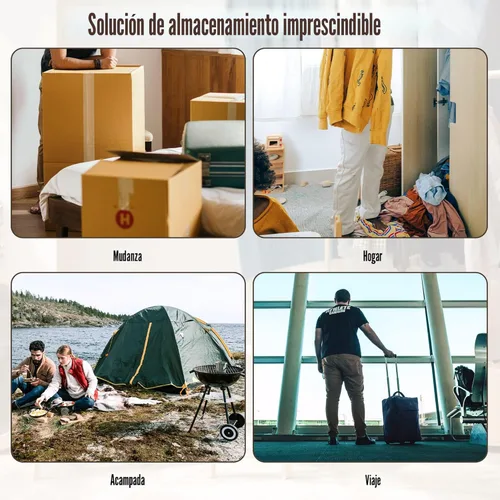 Miniatura 6 de HIBAG Bolsas de Almacenamiento al Vacío con Sellado, 10 Bolsas Jumbo Ahorradoras de Espacio con Sellador al Vacío para Ropa, Edredones, Mantas, Ropa