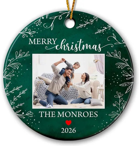 Miniatura 23 de Foto personalizada para el primer adorno de Navidad del bebé 2026, regalo de recuerdo del bebé, adornos de foto de primera Navidad para bebé