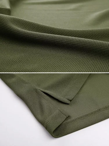 Miniatura 5 de MAGCOMSEN Camisas polo para hombre, 3 botones, secado rápido, manga larga, tácticas, camisa de golf