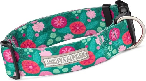 Miniatura 5 de Lucky Love Dog Collar Ancho para Perros - Collar Ajustable, Duradero, Tejido Suave y Cómodo de 1.5 Pulgadas de Ancho para Perros Machos y Hembras