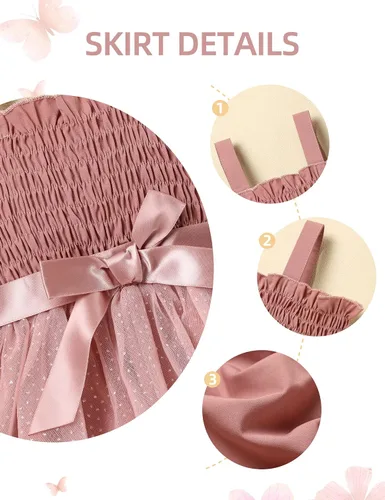 Miniatura 5 de Vestido tutú en capas para niñas pequeñas, sin mangas, vestido de tul de princesa para boda, fiesta de cumpleaños, 2-6T