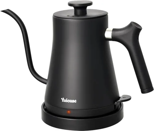 Hervidor Eléctrico de Cuello de Cisne, Hervidor de Café de Acero Inoxidable 304, Apagado Automático y Protección Anti-secado, Clásico para Preparar
