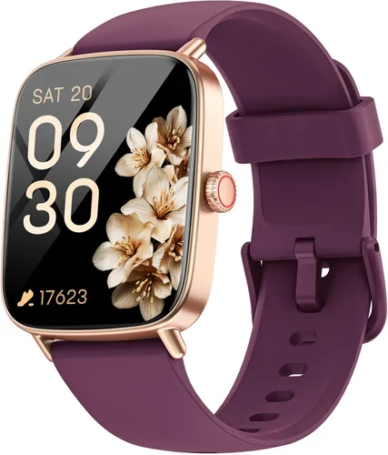 Miniatura 12 de Reloj inteligente para mujeres, reloj inteligente HD de 1.85 pulgadas, compatible con iPhone/Samsung/Android (respuesta/hacer llamadas), más de 100