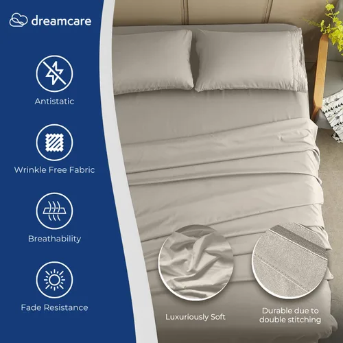 Miniatura 243 de DREAMCARE Juego de sábanas Queen – 6 piezas Sábanas de enfriamiento – hasta 15” Sábanas profundas tamaño Queen – Colección 2500 Supreme – Extra 03