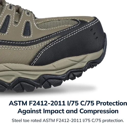 Miniatura 32 de Skechers Zapatos de construcción Cankton con punta de acero para hombre, clasificación de peligro eléctrico, espuma viscoelástica
