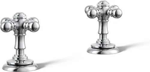 Miniatura 18 de KOHLER K-98068-3-BL Artifacts - Manijas de grifo para lavabo de baño, cruz, metal premium para mayor durabilidad, color negro mate