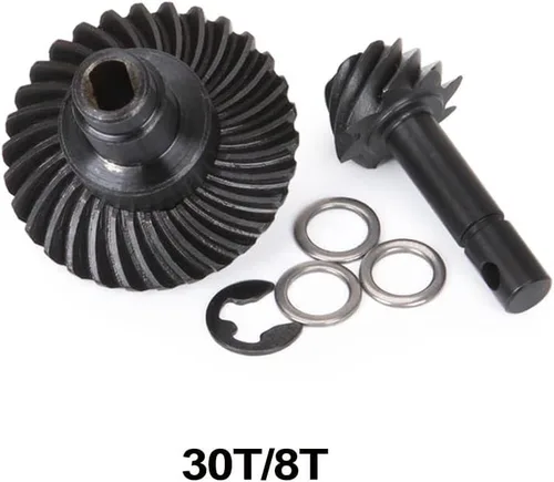 Miniatura 9 de Engranaje cónico de sobremarcha helicoidal de alta resistencia para automóvil a control remoto, engranaje cónico 8T 24T/27T/30T/33T AR44 para 1/10