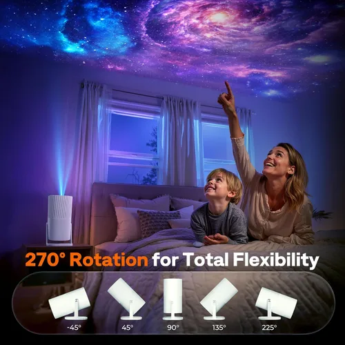 Miniatura 5 de Aplicaciones integradas con licencia oficial y 500 lúmenes ANSI y completamente automático: mini proyector inteligente de 1080P mejorado BoldEver