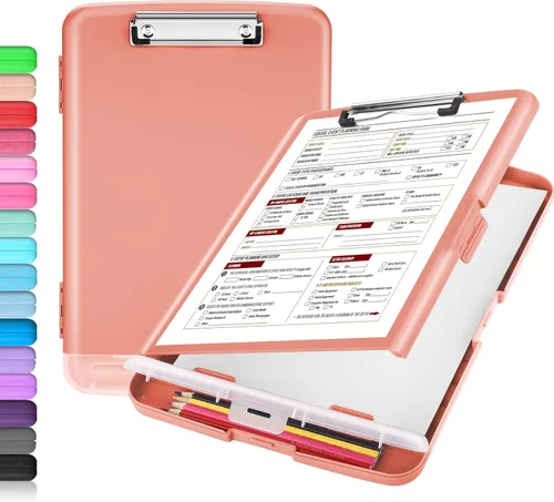 Miniatura 26 de Sooez - Sujetapapeles de documentos clínicos con almacenamiento, sujetapapeles de plástico resistente, de alta capacidad, con soporte para bolígrafo