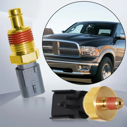 Miniatura 7 de 2 unids Sensor de presión de aceite Interruptor emisor Sensor de temperatura del refrigerante 5149062AA 5149077AB para Chrysler Aspen Pacifica Jeep