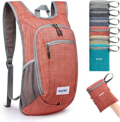 Miniatura 11 de G4Free 10L/15L Mochila para Senderismo Plegable Ligera, Mochila de Día para Caminatas, Pequeña, Viaje al Aire Libre, Bolsa de Hombro Plegable Azul