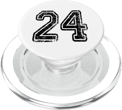 Miniatura 7 de PopGrip intercambiable número 24 en negro grungy