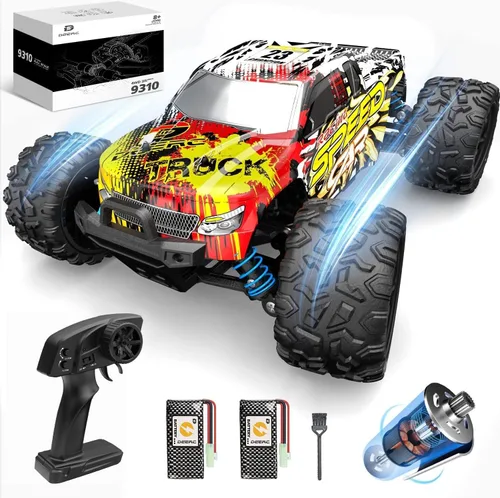 Miniatura 10 de DEERC 9309E - Coches RC todoterreno rápidos para adultos 40KPH, camioneta monstruo de control remoto todoterreno eléctrico 4WD, coche de alta