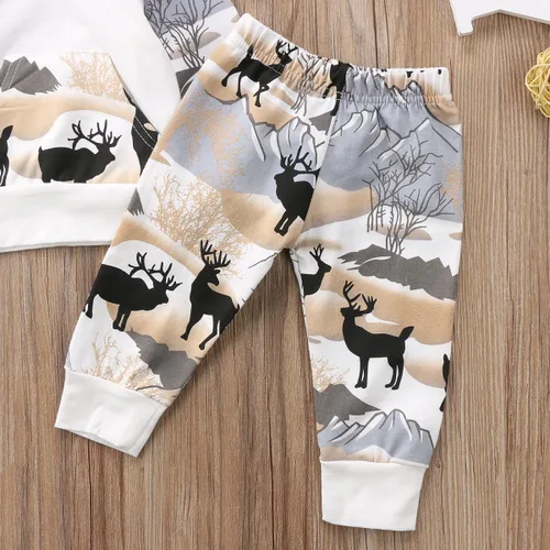 Miniatura 6 de Conjunto de 2 piezas de sudadera con capucha para bebé y niño, diseño de dinosaurio. Atuendo de otoño e invierno.