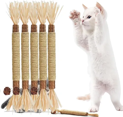 Miniatura 9 de Silvervine - Palitos dentales naturales Silvervine para gatos, resistentes a arañazos y mordeduras, juguete para gatos de interior y gatos adultos