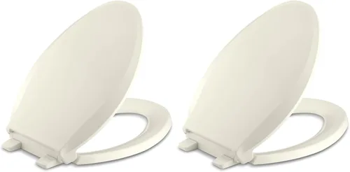Miniatura 16 de KOHLER 4636-RL-0 Cachet ReadyLatch - Asiento de inodoro alargado con cierre lento, asiento de inodoro de cierre suave con tapa silenciosa, topes