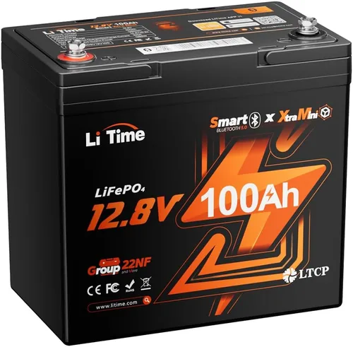 Miniatura 9 de LiTime Batería LiFePO4 de 12 V 230 Ah, recargable, de litio, más de 4000 ciclos profundos, energía de respaldo para casa rodante, remolque de viaje