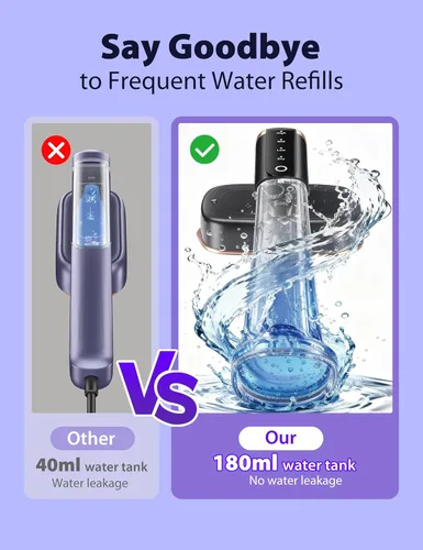 Miniatura 4 de Vaporizador de viaje para ropa con depósitos de agua de 6.1 fl oz, calentamiento rápido de 15 segundos, rendimiento de vapor fuerte de 0.91 oz/yd²
