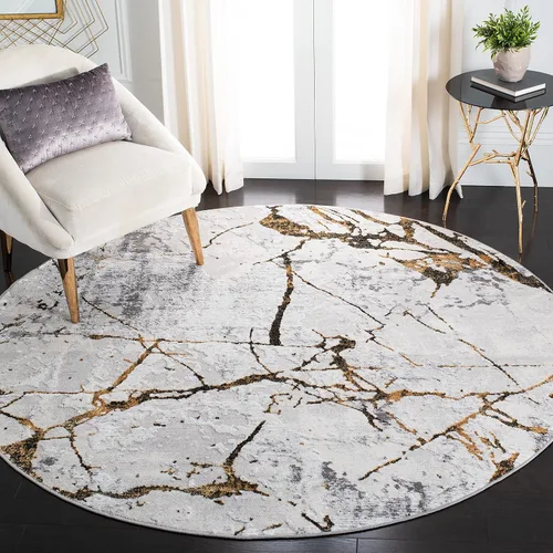 Miniatura 16 de SAFAVIEH Amelia Collection - Alfombra decorativa de 2 x 4 pies, gris y negro, diseño abstracto moderno, no desprende pelusa y de fácil cuidado