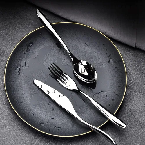 Miniatura 5 de 40-Piece Silverware Set for 8, Premium Food Grade Stainless Steel Flatware Sets, Mirror Polished Cutlery Set Includes Spoons Forks Knives