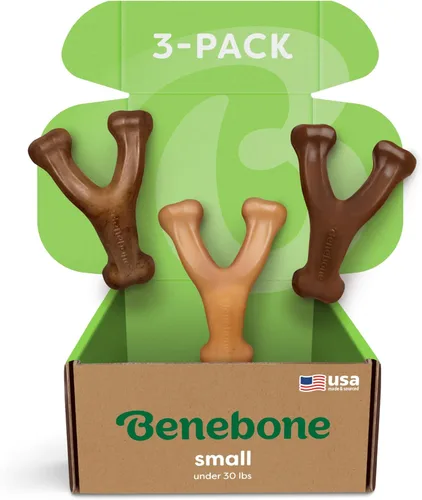 Miniatura 22 de Benebone Wishbone - Juguete masticable duradero para perros masticadores agresivos, tocino real, fabricado en Estados Unidos, mediano