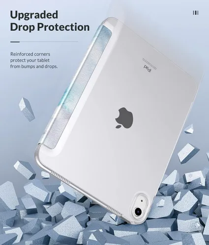Miniatura 8 de MoKo Funda para iPad (A16) de 11ª generación 2025/10ª generación 2022, iPad de 11 pulgadas/10.9 pulgadas con cubierta trasera translúcida de TPU