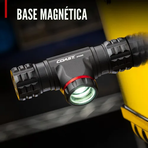 Miniatura 9 de Coast XPH30R 1200 Lumen USB-C Recargable Dual Power Faro con haz de enfoque giratorio y base magnética, 4.37 oz. - Negro
