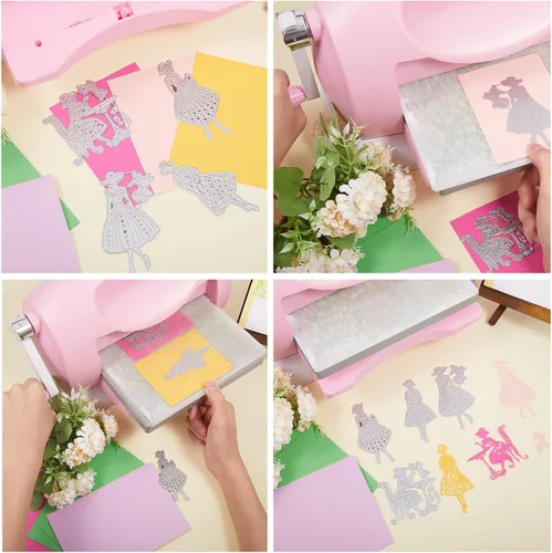 Miniatura 5 de GLOBLELAND Afternoon Tea Lady - Troqueles de corte de metal para mujer, elegantes troqueles para manualidades, álbumes de recortes, boda