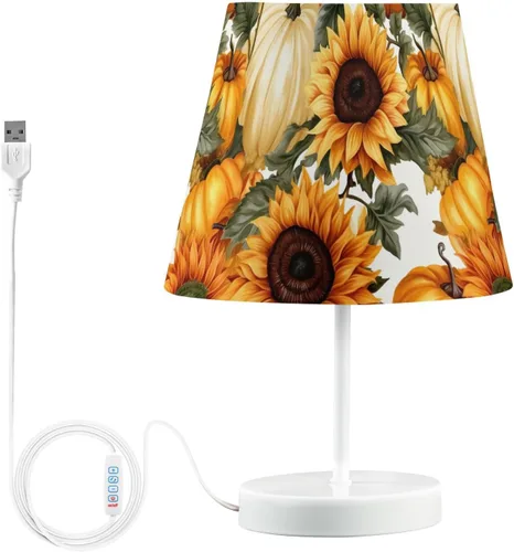 Miniatura 13 de ODAWA Desk Lamp Dimmable Vintage Seashell Blue Bedroom Lamps with USB Ports Table Lamps for Bedroom