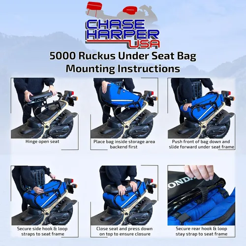 Miniatura 6 de Chase Harper USA 5000 - Compatible con todos los modelos Honda Ruckus años - Bolsa debajo del asiento - Modelo 2020 - Resistente al agua y al