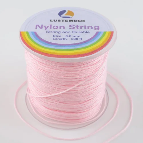 Miniatura 14 de 0.8mm de cuerda de nailon, cuerda fuerte para pulseras, cordón de nailon duradero para fabricación de joyas, pulseras, ensartado de cuentas