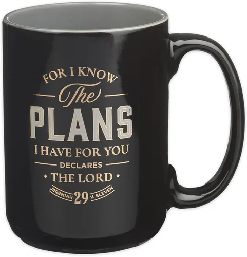 Miniatura 16 de Christian Art Gifts Taza grande de cerámica inspiradora con escritura bíblica para café y té para hombres: Versículo bíblico que anima al hombre