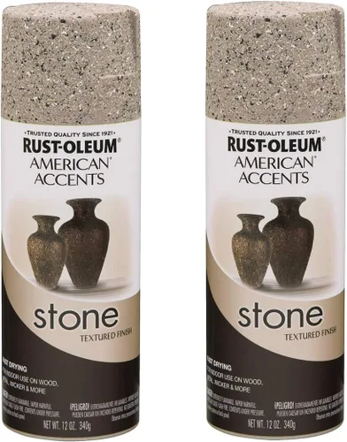 Miniatura 6 de Rust-Oleum 7992830 Stone Creations - Pintura en aerosol, 12 onzas, piedra gris Gris (Gray Stone)