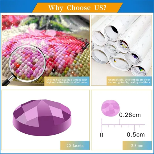 Miniatura 6 de Kits de arte de diamantes de paisaje para adultos: pintura de diamante campestre casa de campo DIY 5d Kit de pintura de diamante de taladro completo