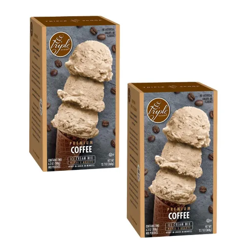 Miniatura 8 de Triple Scoop - Pastel de cumpleaños prémium (2) mezcla de helado para hacer helados. Simple, fácil, delicioso. De mezcla gourmet a máquina en 5
