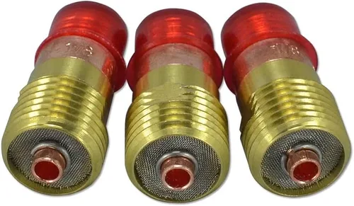 Miniatura 8 de RIVERWELD TIG Stubby Gas Lens 17GL040 0.040" y 0.039 in Orifice Fit SR WP 17 18 26 TIG Antorcha de soldadura 3pk