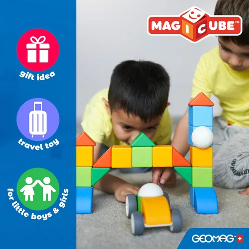 Miniatura 8 de Geomag Magicube Bloques magnéticos para niños de 1 a 5 años Juegos de juguetes de construcción STEM hechos en Suiza Múltiples (MAGICUBE_9PCS)
