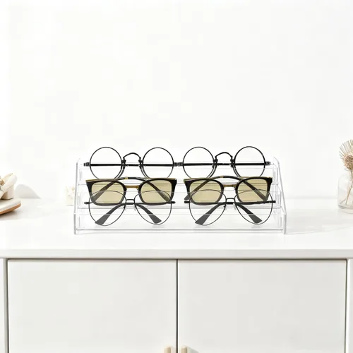 Miniatura 3 de Organizador de gafas de sol - Exhibidor transparente para gafas - Almacenamiento para gafas - Soporte para aceites esenciales - Organizador