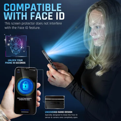 Miniatura 5 de TEMPRTEK+ Paquete de 2 para iPhone 13Pro Max/14 Plus Protector de visualización con privacidad, vidrio templado antiespía, resistencia a arañazos