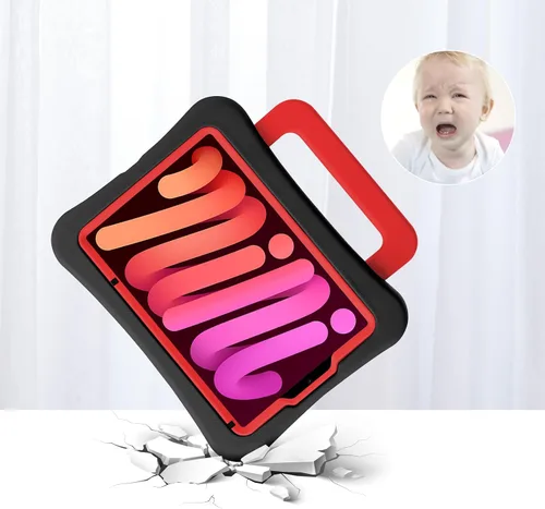 Miniatura 4 de Funda para Niños para iPad mini 7 (A17 Pro) 2024/iPad Mini6 2021, Peso Ligero Resistente/A Prueba de Golpes/A Prueba de Caídas con Asa/Soporte