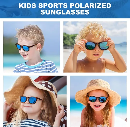 Miniatura 3 de Lentes de sol para niños, lentes de sol polarizados retro de los años 80 para niños y niñas, A Tea Demi, talla única
