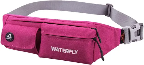 Miniatura 16 de Waterfly - Cangurera de poliéster, suave, angosta, resistente al agua, para hombre y mujer, para guardar iPhone 8 y Samsung S6 Púrpura