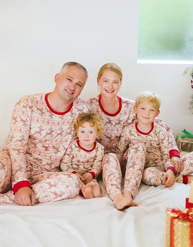 Miniatura 11 de VAENAIT BABY Infant Toddler Kids Adult Couple Family Matching Women Men Christmas Pjs Xmas Holiday Buffalo Plaid Pajama Set