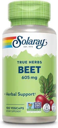 Miniatura 3 de SOLARAY Raíz de remolacha de 605 mg Puede apoyar la salud cardiovascular y el rendimiento atlético, la salud de los riñones, el hígado y la sangre