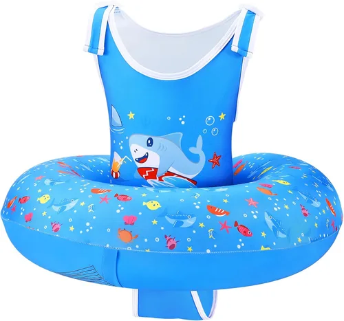 HeySplash Chaleco de natación para niños de 3 a 6 años, chalecos de entrenamiento de natación con correa ajustable para niños y niñas de 29 a 55